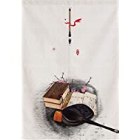 SK Studio Japonés Noren Puerta Cortina Panel de Tapiz Divisor de Casa Decoratio Pintura de Tinta China Style 5 25.59x35…